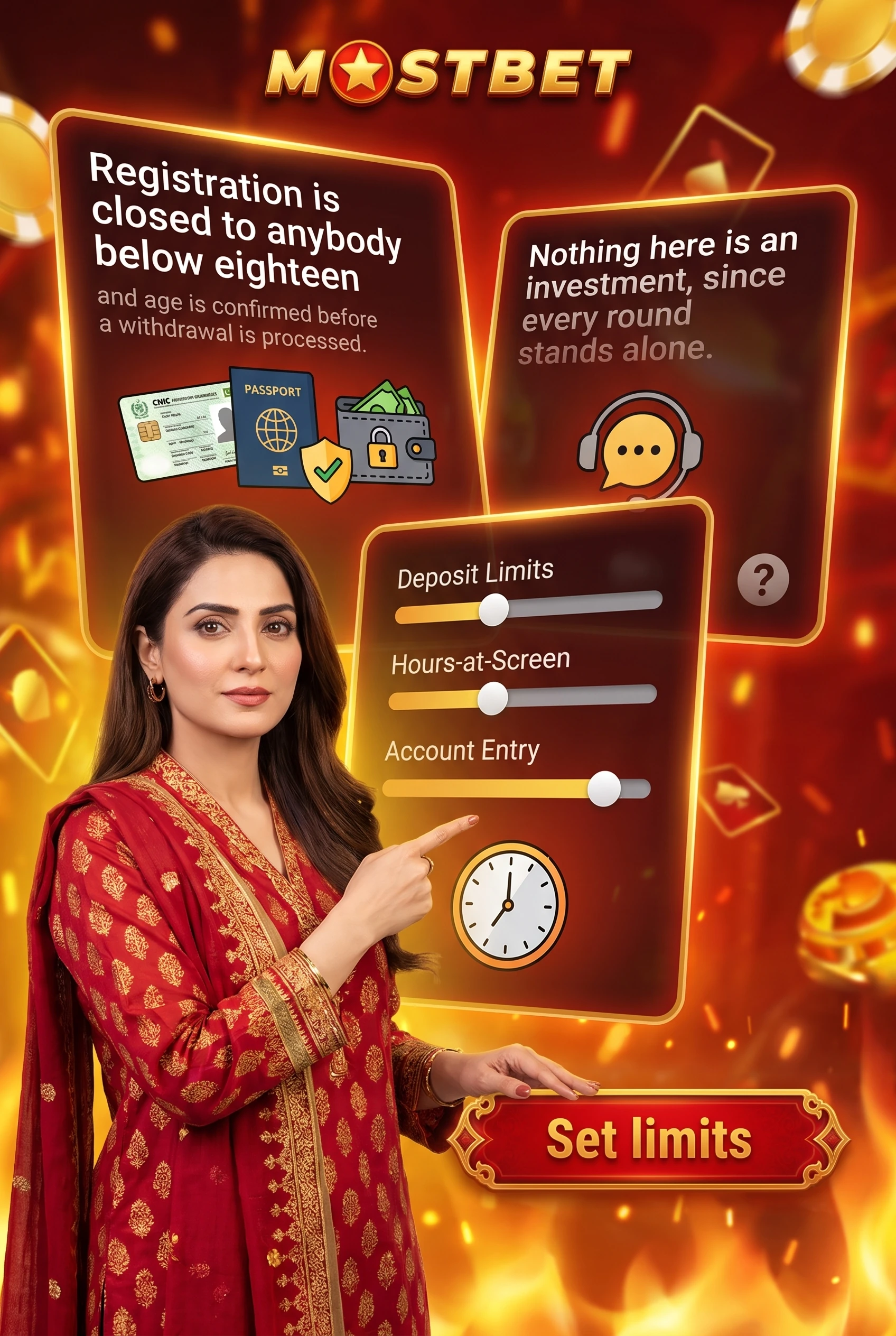 Responsible gaming and age verification at Mostbet