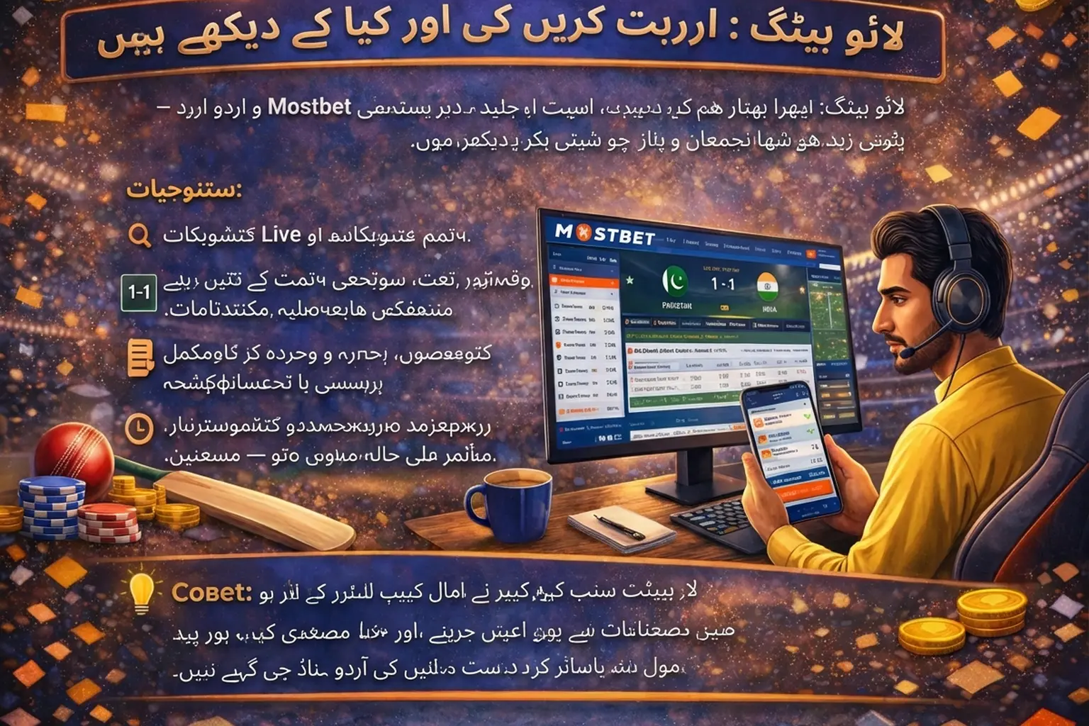 Mostbet میں کھیلوں پر بیٹنگ